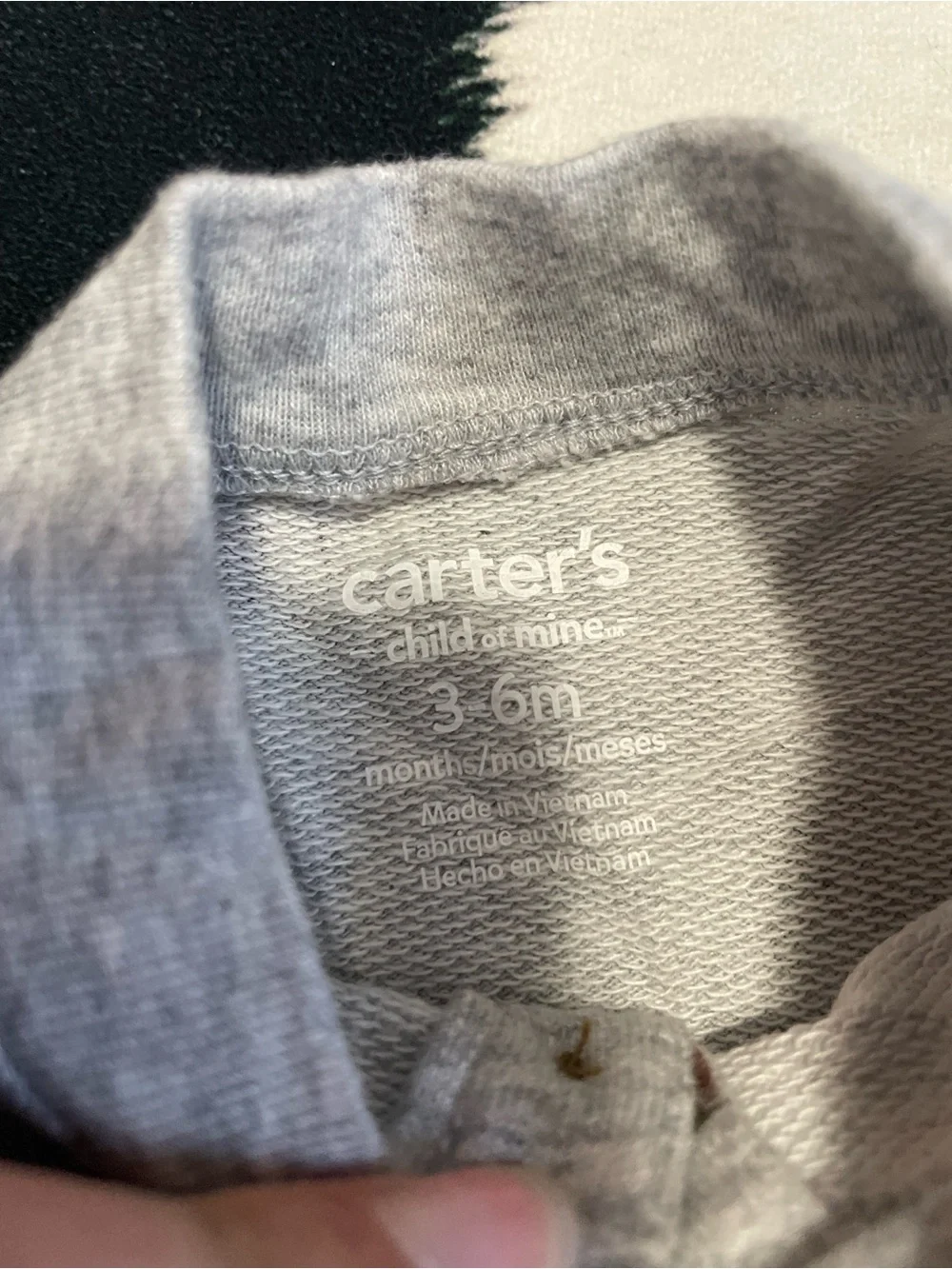 5/$20 Gray Bear & Tree Print Baby Romper